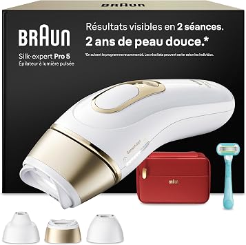Braun Silk·expert Pro 5 PL5262 Blanc & Or, Filaire