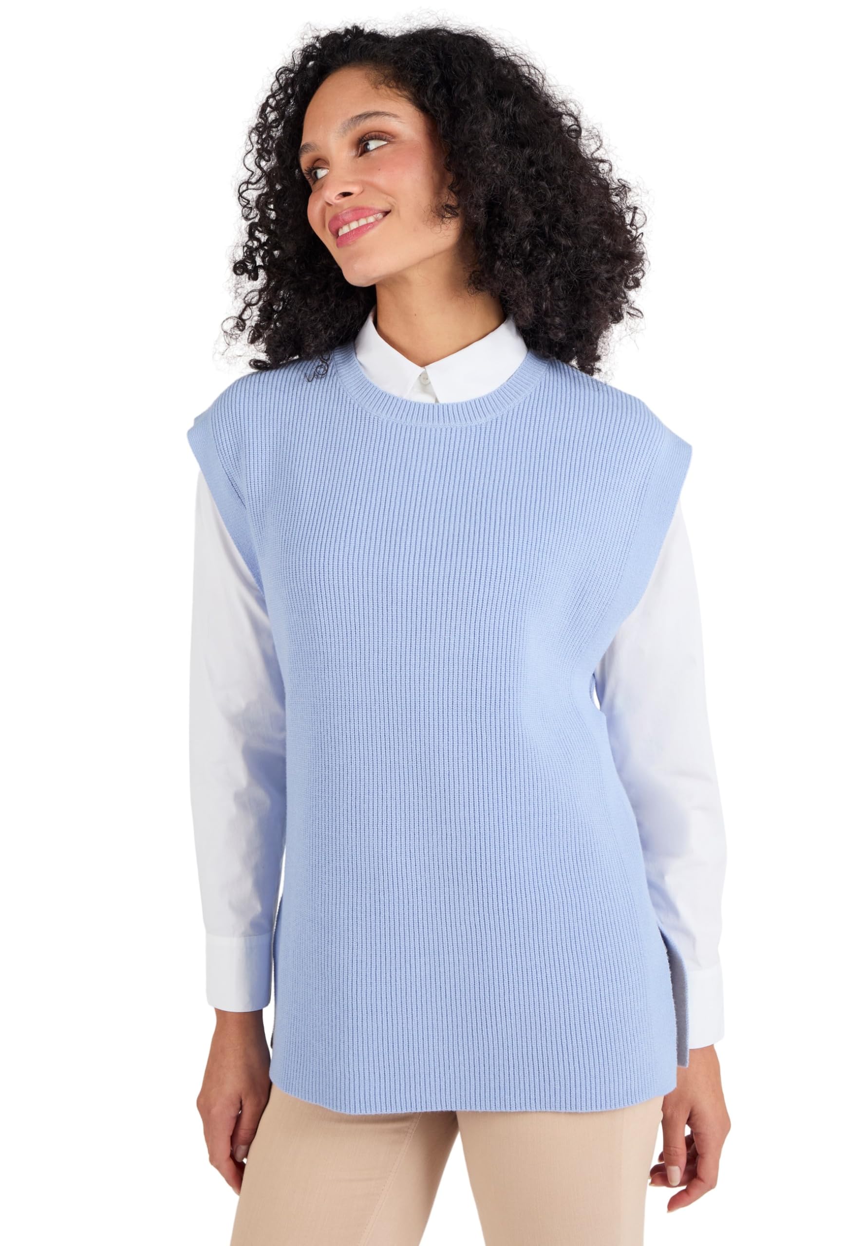 Damart - Sleeveless Jumper, Mid Blue, 18/20
