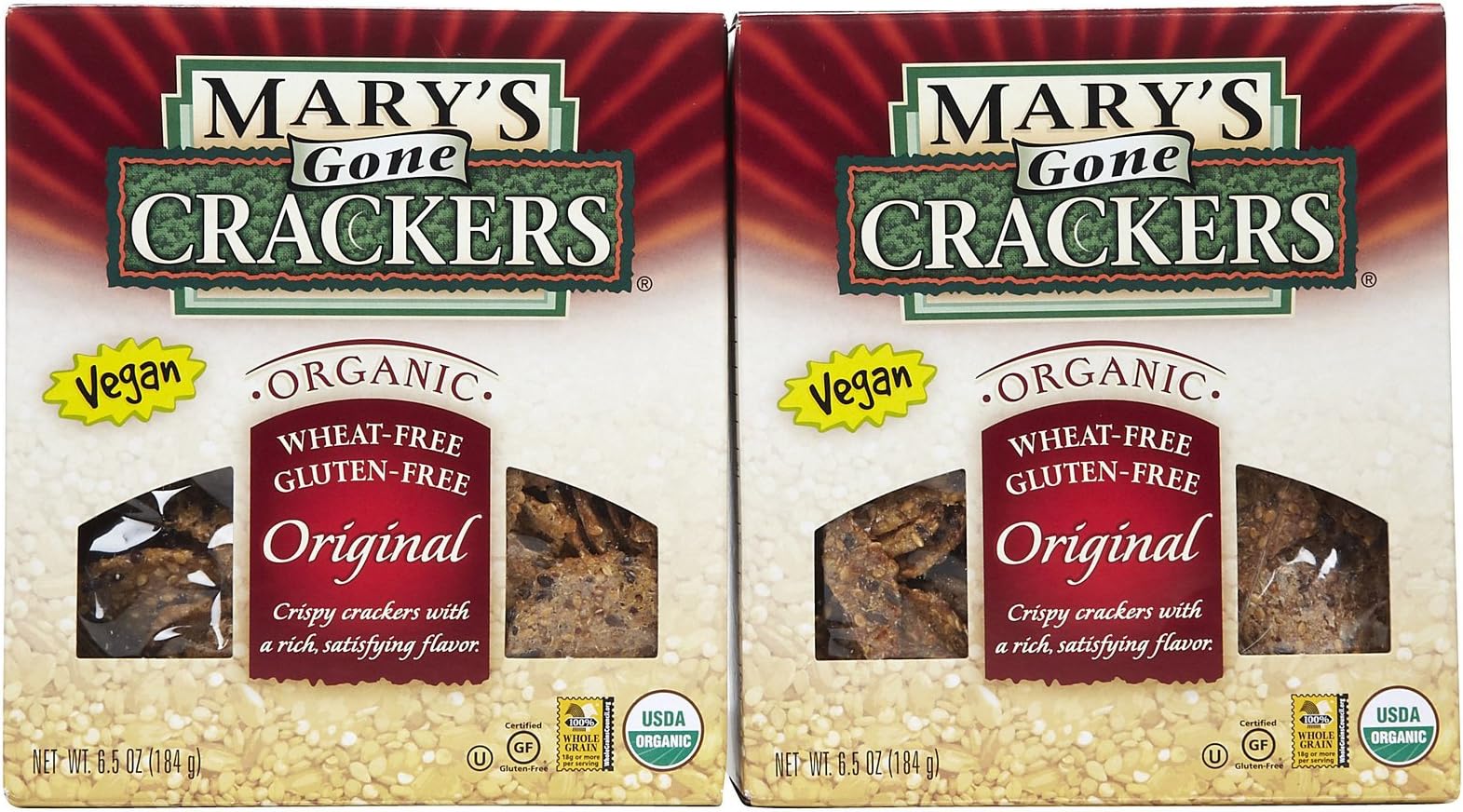 2 Savers Package:Mary's Gone Crackers Original Crackers Gluten Free (12x6.5 Oz)