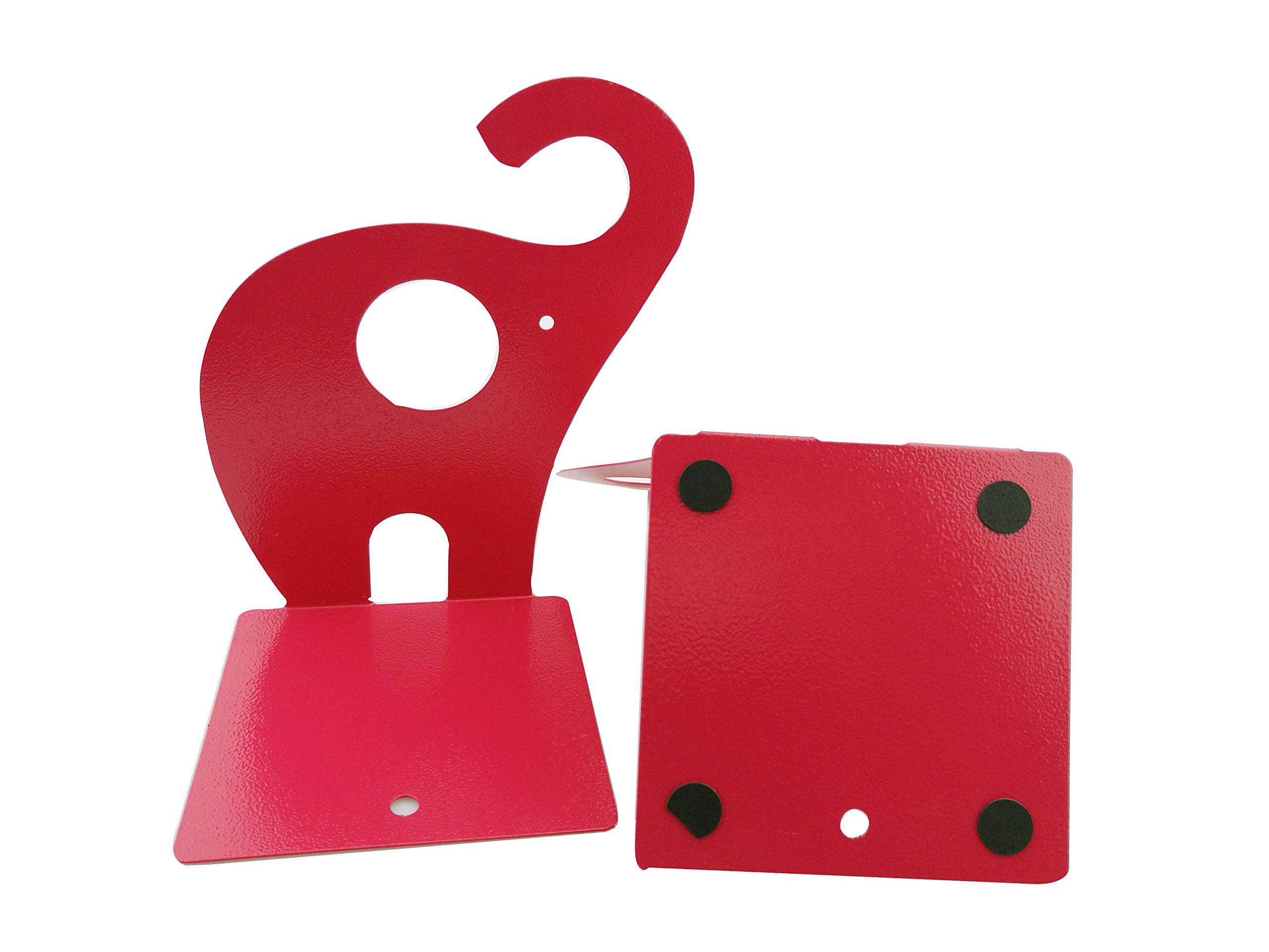 Jzhen 1 Paio Fermalibri In Metallo, Ferro Libri Bookshelf Fermalibri A Forma Di Simpatico Elefante Antiscivolo(Blu