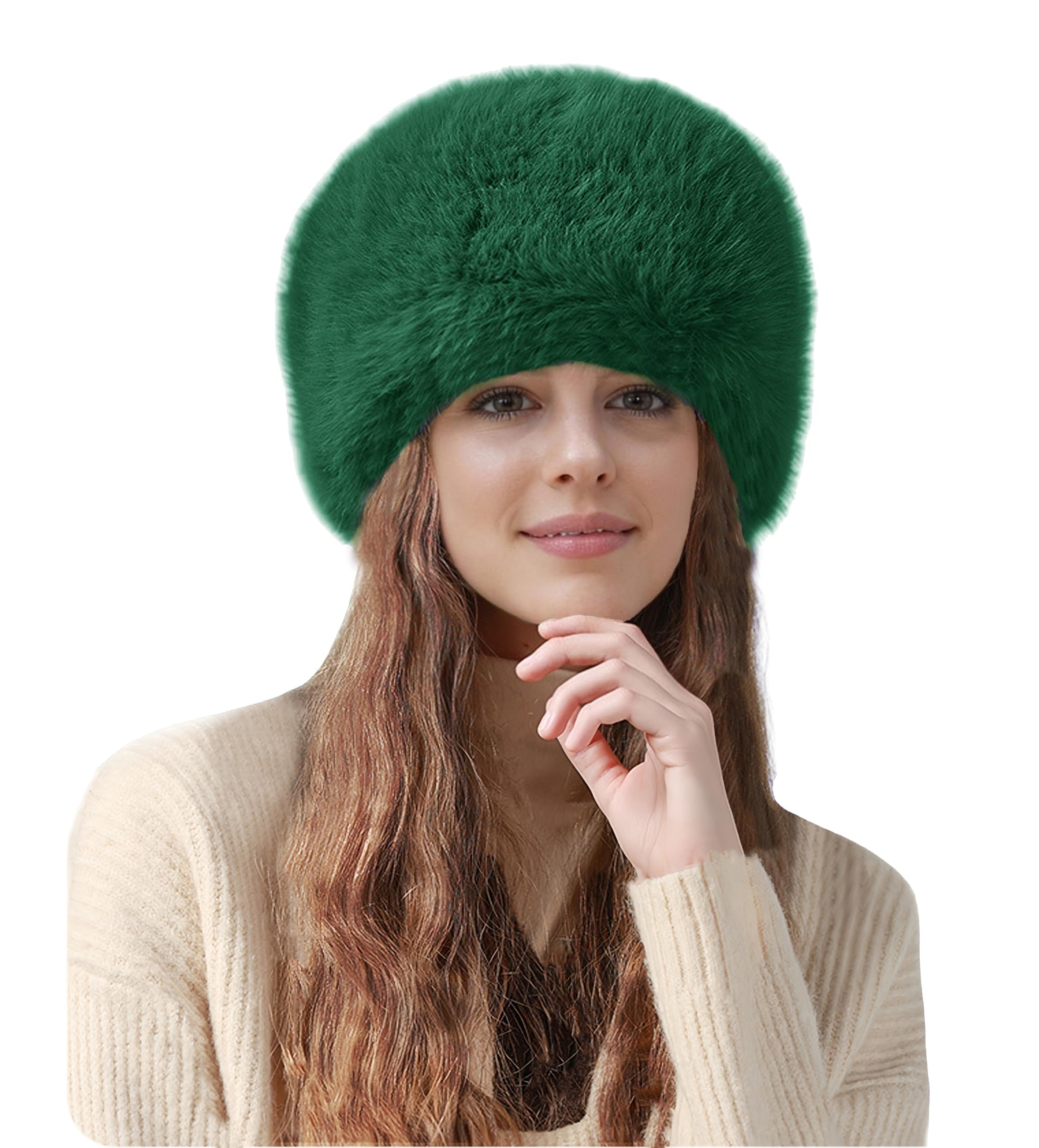 Lina & Lily Mütze Damen Winter aus Kunstfell mit Innenfutter