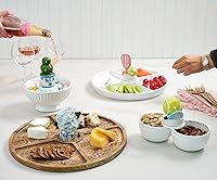 Vista 7 de Mud Pie Circa Divided Tray, White, 12 1/4" dia Base para plaquitas intercambiables