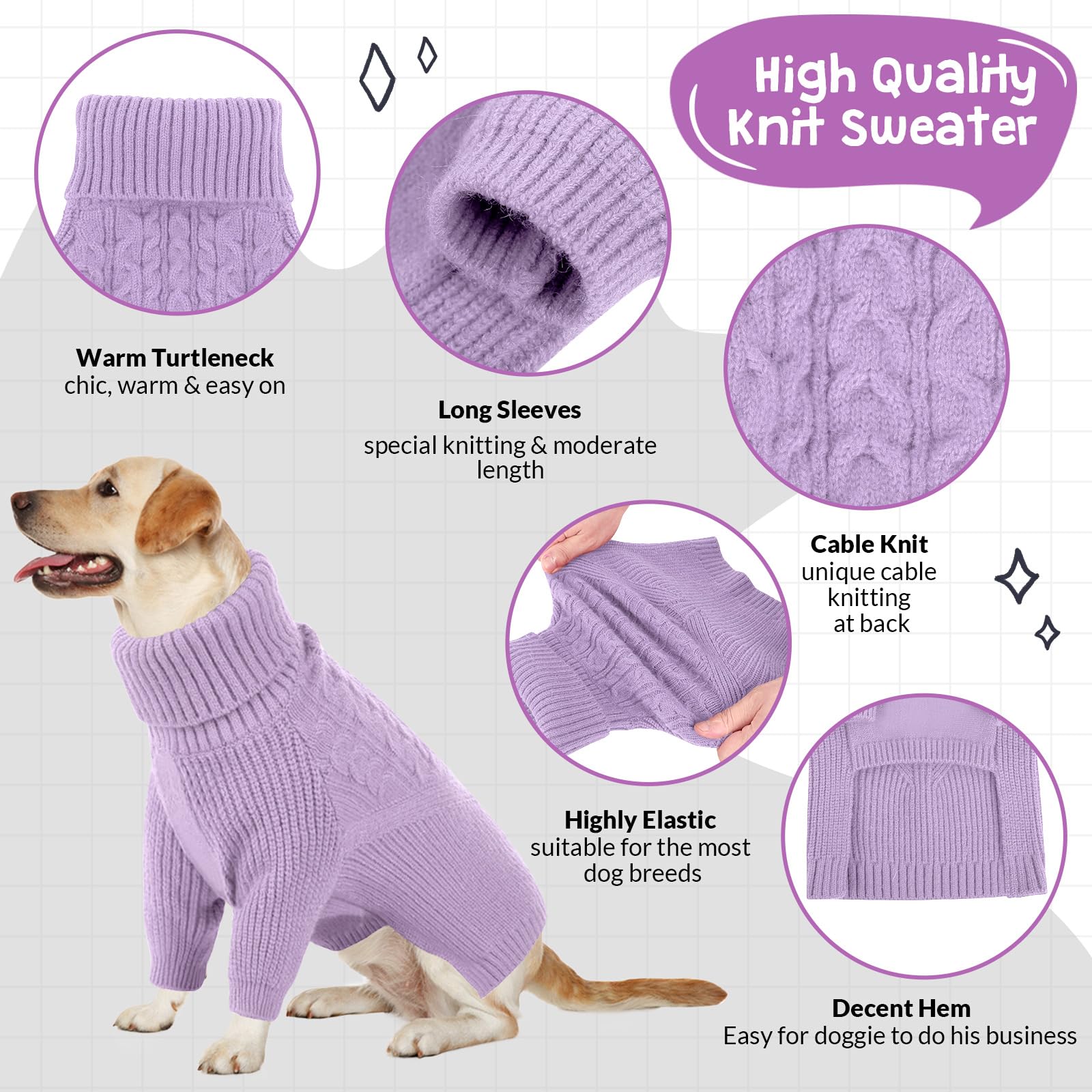 CORGI TENNIS SWEATER PURPLE CASHMERE XL｜メンズ