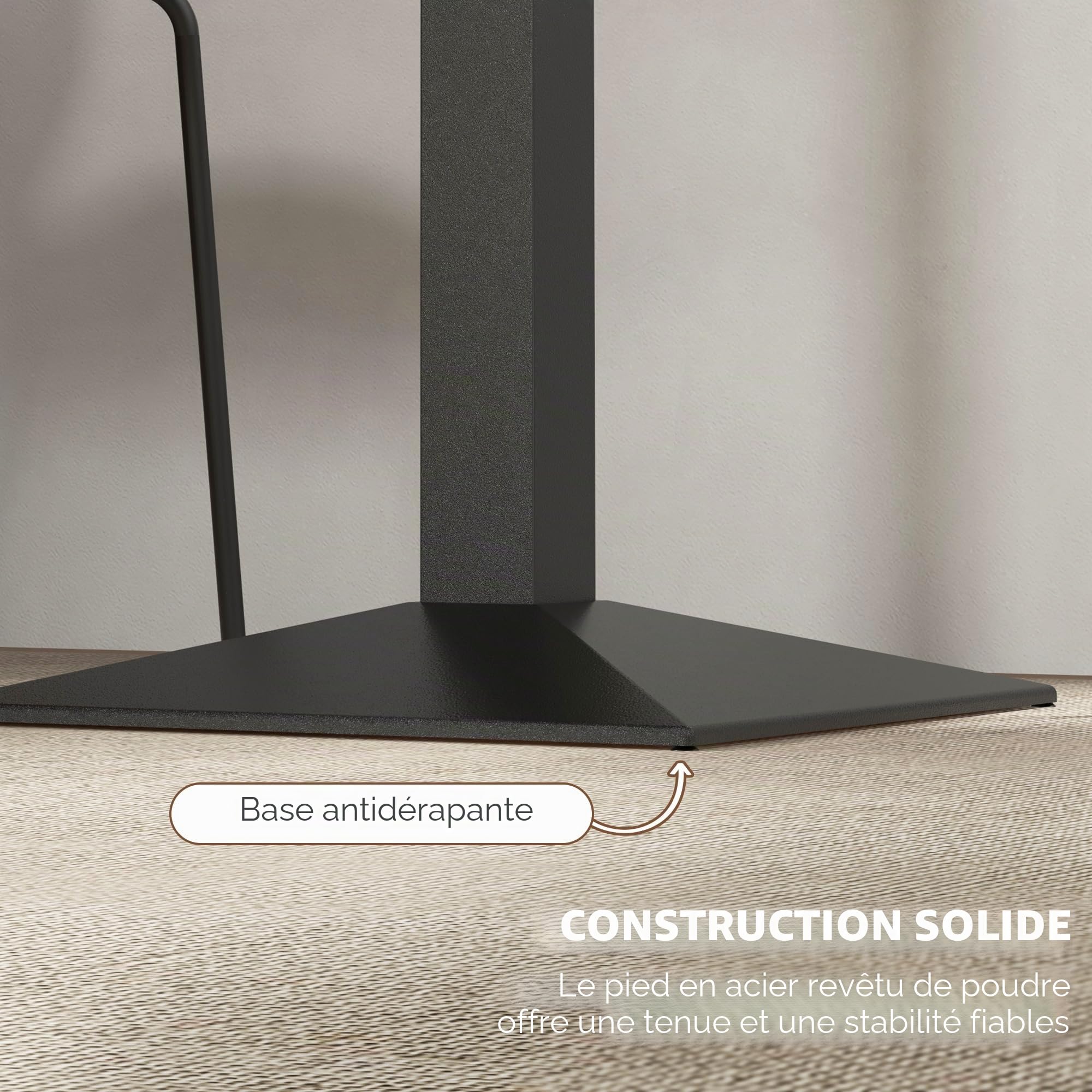 HOMCOM Table à Manger carrée pour 2 avec Plateau Effet Bois Marron foncé