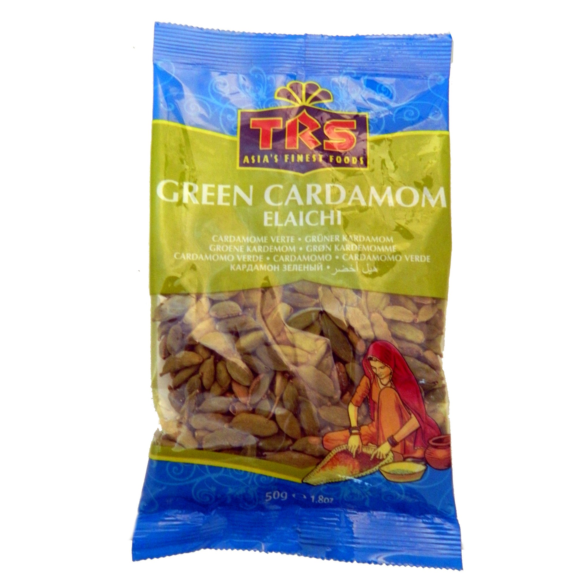 TRS Green Cardamom elaichi 200 g Cardamome verte Capsules épice ingrédient de cuisine indienne
