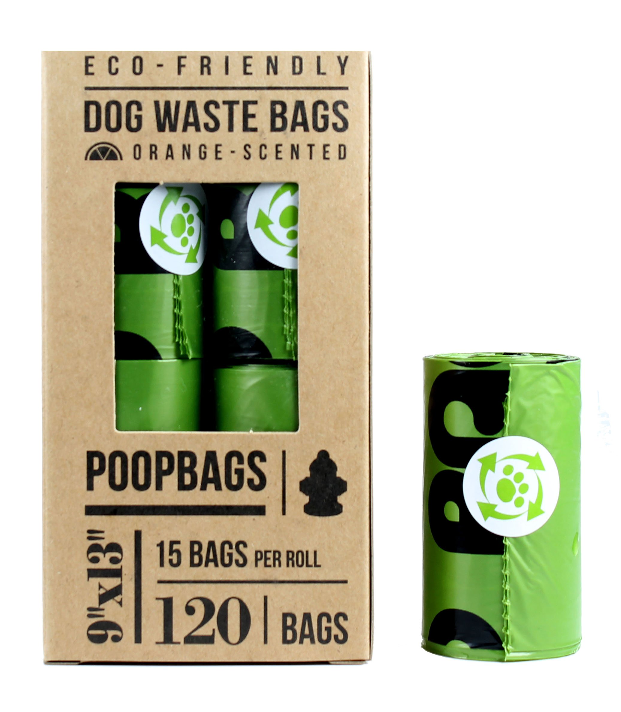 The Original PoopBags – Eco-Eco auf einer Rolle Haustierkotbeutel mit Orangenduft – 720 Beutel (48 Rollen mit je 15 Kotbeutel)