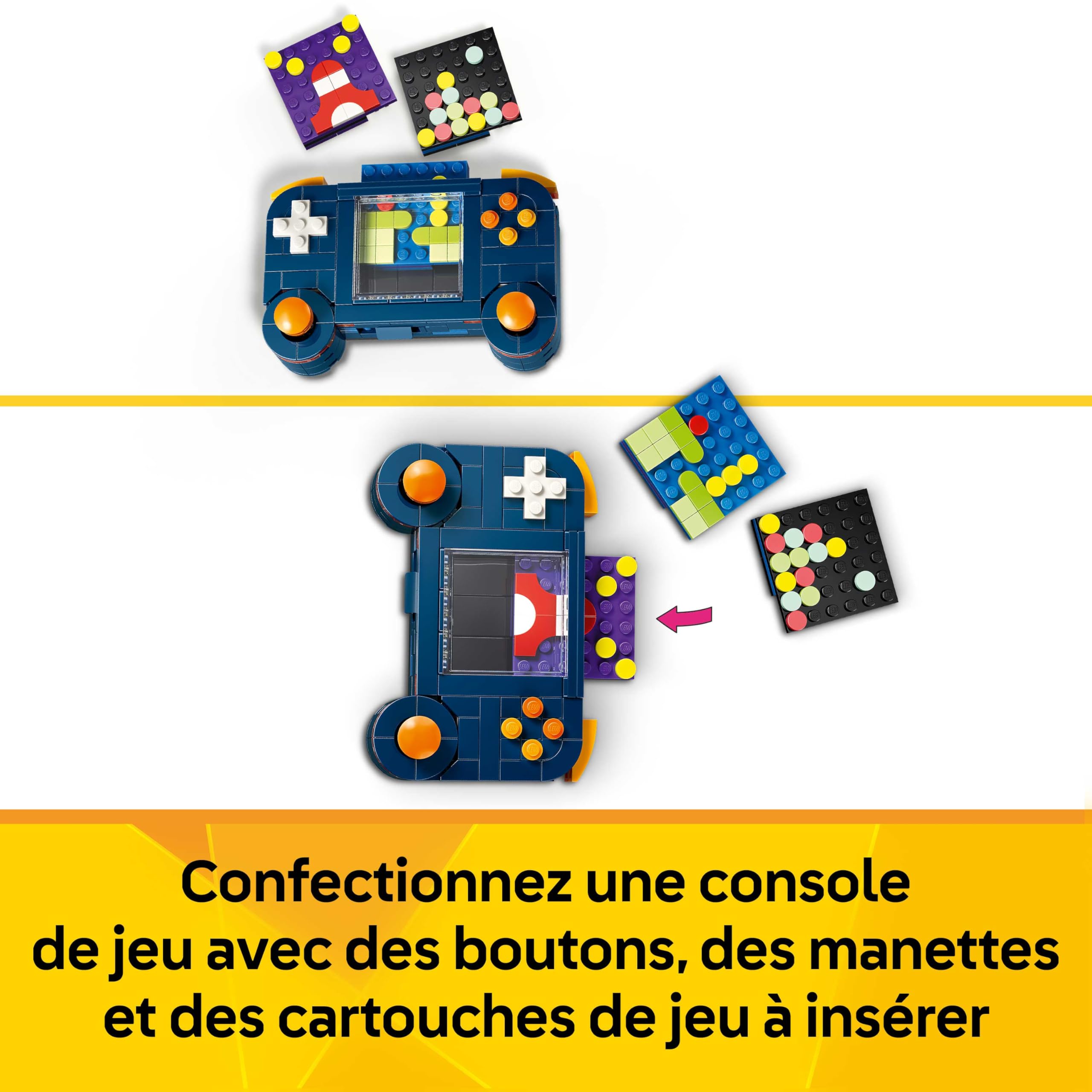LEGO Creator 3-en-1 La Console de Jeu Rétro - Jouet de Construction Se Transformant en Borne d’Arcade ou Ordinateur avec Clavier & Souris - Idée de Cadeau Gaming pour Garçon ou Fille dès 8 Ans 31380
