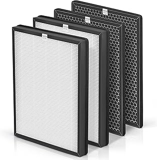 AP-B102 Replacement Filter Set Compatible with Alexapure Breeze Air Pur ifier Filters Replacement AP-B102 and 3049 3-IN-1 Air Cleaner for Home 2X H13 True HEPA and 2X Activated Carbon Filters