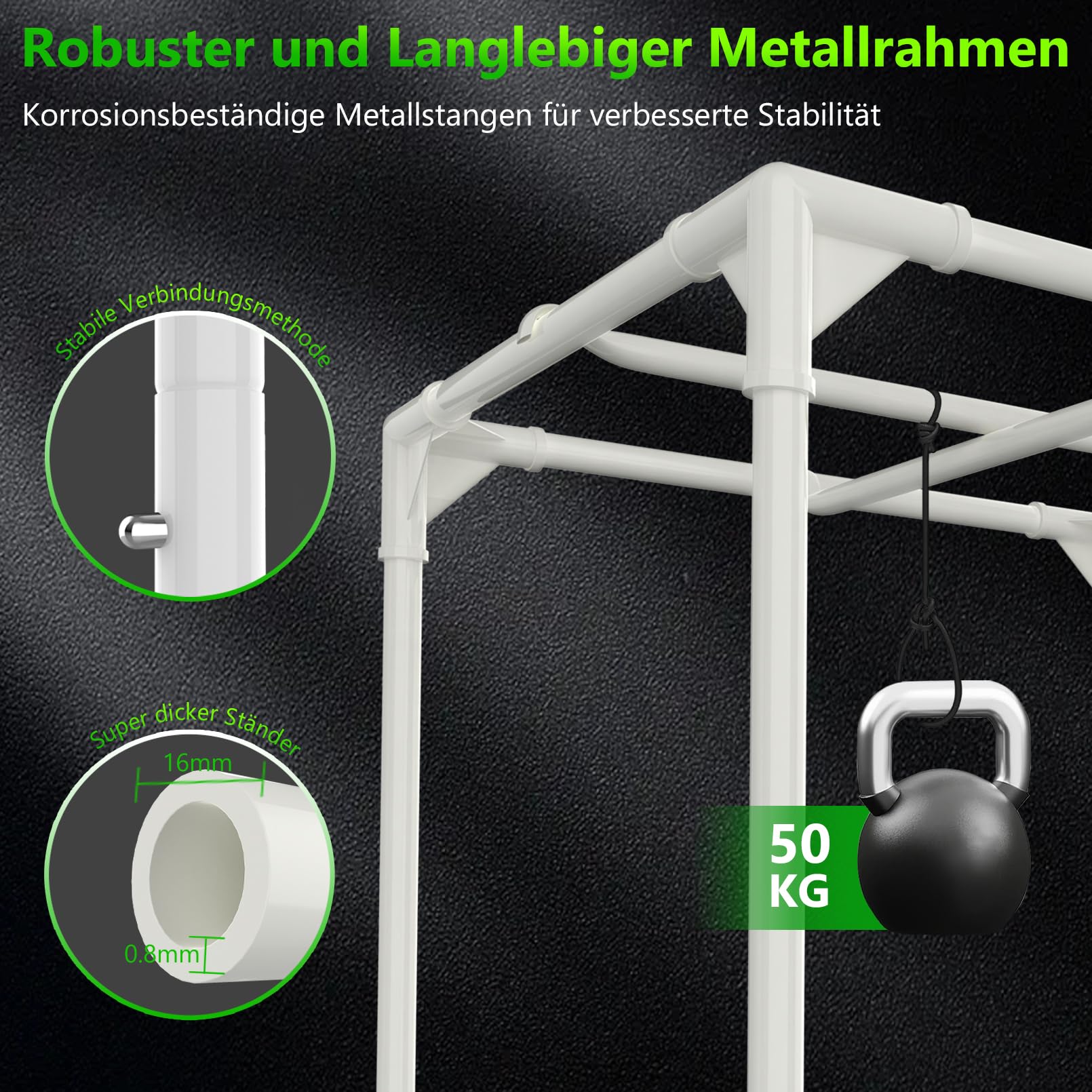 Growzelt Komplettset 120x120x200cm Grow Tent Kit mit 200W LED Vollspektrum Grow Lampe Dimmbar, GrowZelt Kit Komplettes Hydroponics Grow Tent Complete Set