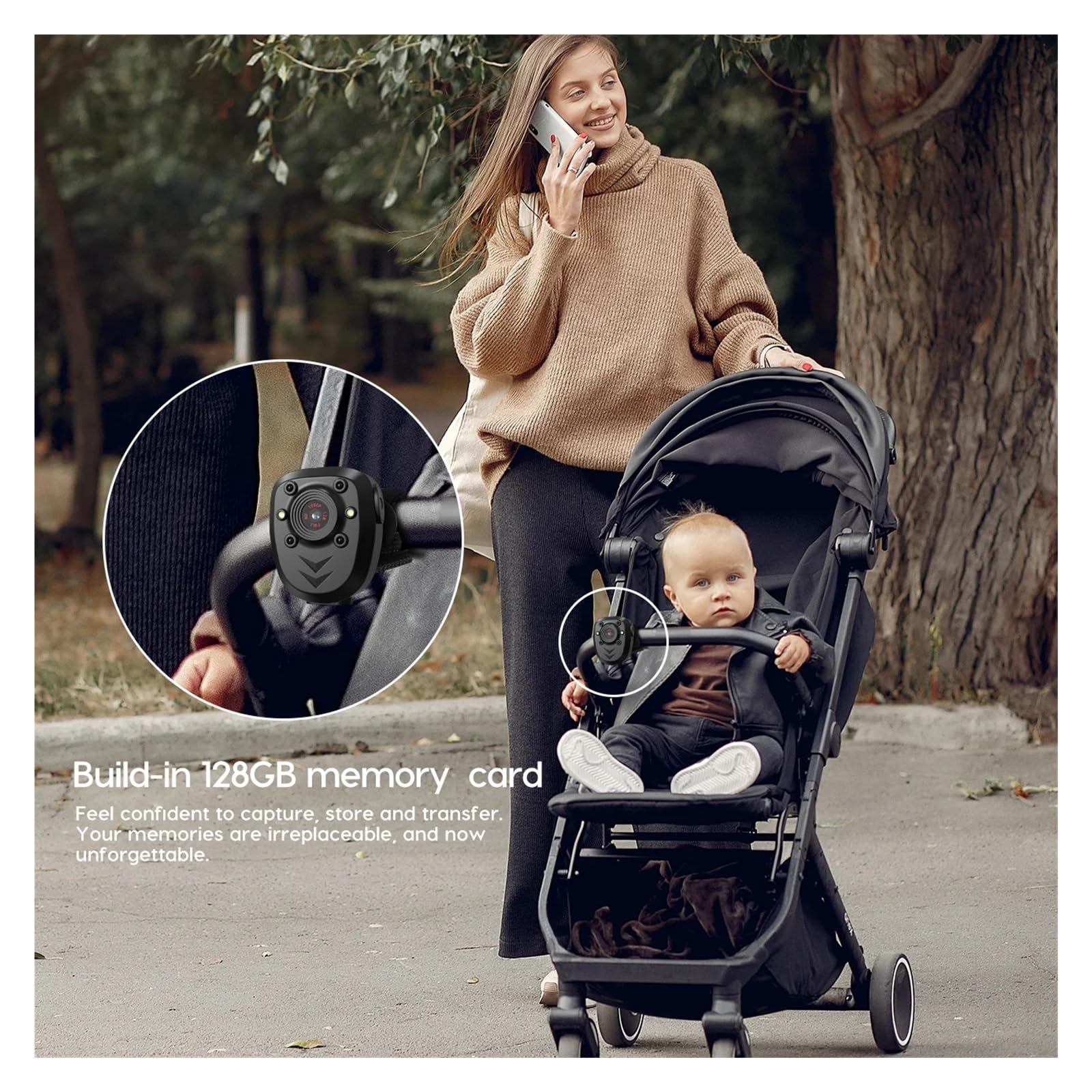 Kamera nasobna, Mini kamera wideo na ciele z noktowizorem, żywotność baterii 4-6 godzin Poręczna kamera policyjna dla ochroniarza organów ścigania(With 64G Card)