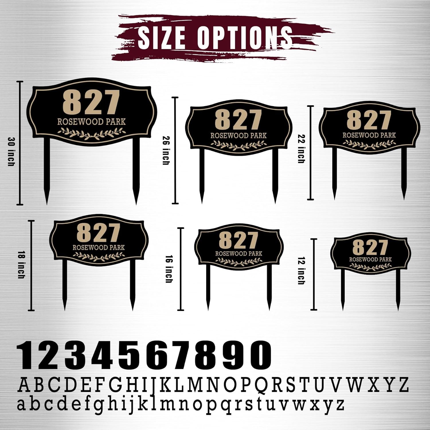Personalized House Address Yard Sign, Custom House Number Plaque, Address Yard Sign Stakes, Custom Metal Mailbox Number Plaque