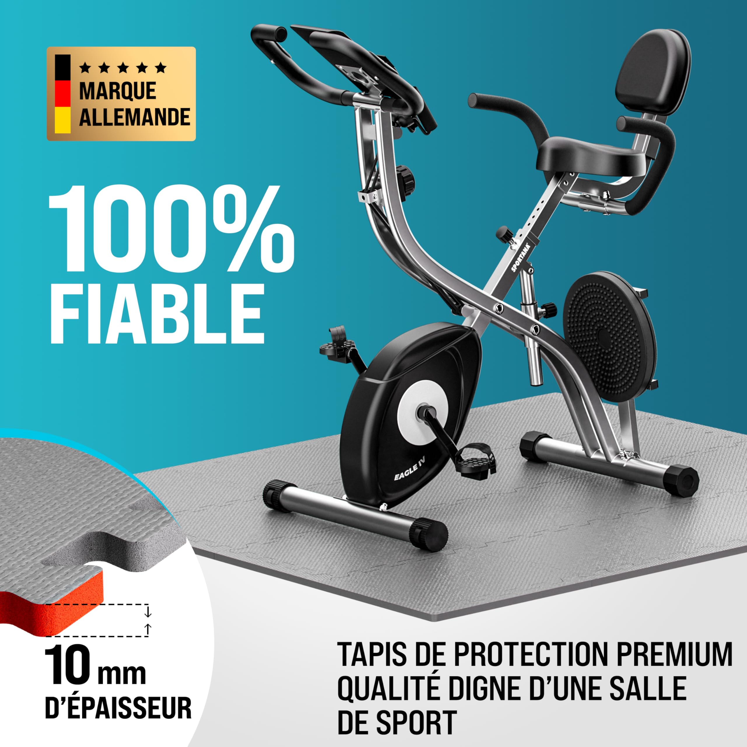 MONZANA® Tapis de Protection de Sol Gris 31x31 cm Mousse EVA 36 pièces Dalles de Protection Sport Piscine Jeu Enfant