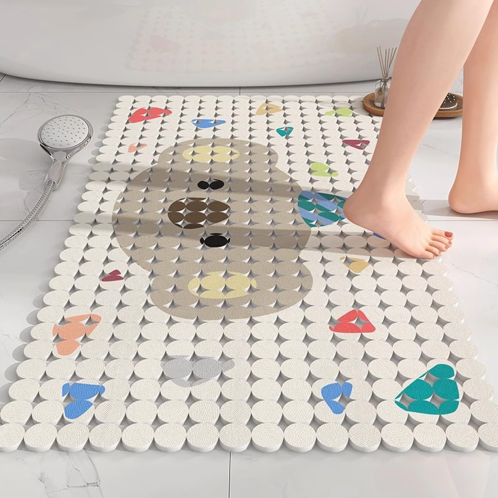 Tappeto Antiscivolo Doccia 60X90Cm Koala Grigio Tappetino Bagno,Antiscivolo Per Tappeti Vasca,Per Tappeti Lavabile In Lavatrice,Resistente Materiale Pvc Con Ventose