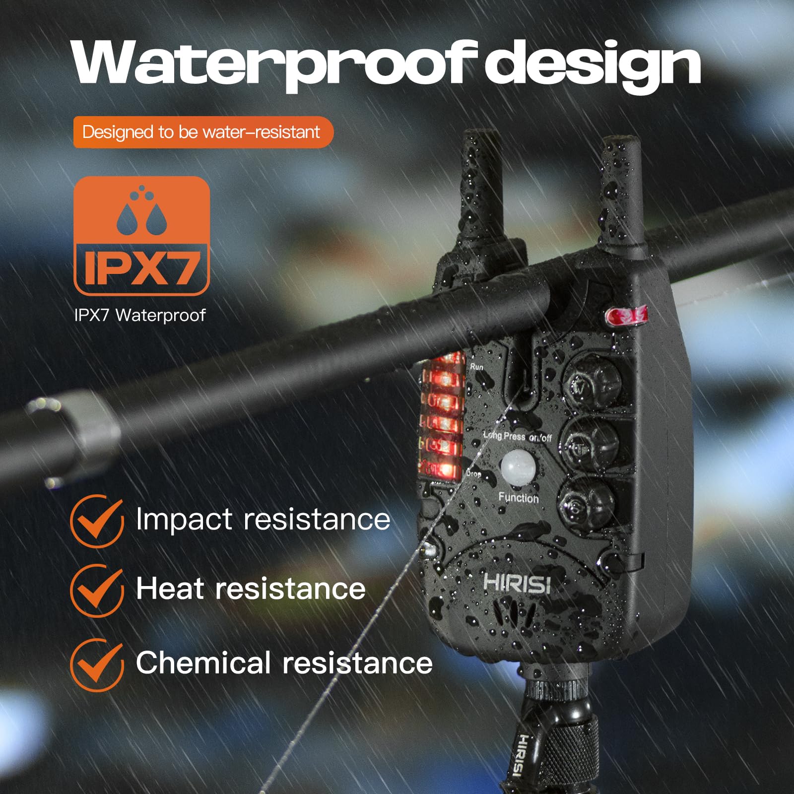 Hirisi Allarme Morso Per Pesca Alla Carpa Con Telecomando - Luce Notturna, Sensibilità Regolabile - Foto 6