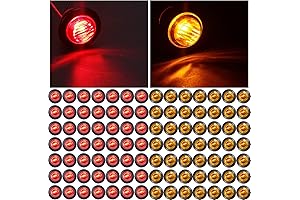 100 Pcs 3/4 Inch 3-LED Round LED Side Marker Lights