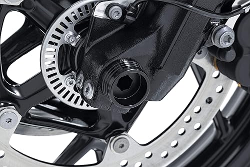 Miniatura 2 de Kuryakyn 3813 Accesorio de moto Deslizadores de eje delantero Lodestar para BMW F 750 y 850 GS, negro, 1 par