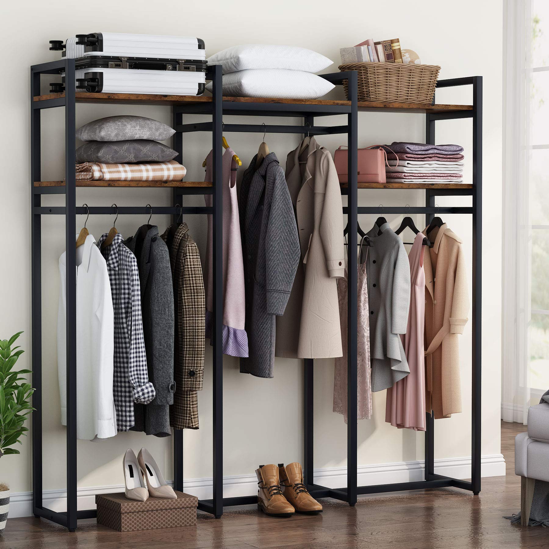 Buy Tribesigns Freestanding Closet Organizer, 75 inch Clothing Rack