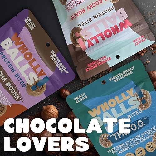 Miniatura 2 de Wholly Balls Protein Bites - Bocadillo saludable a base de plantas - Bolas energéticas altas en proteínas, bajas en azúcar, sin gluten (paquete de