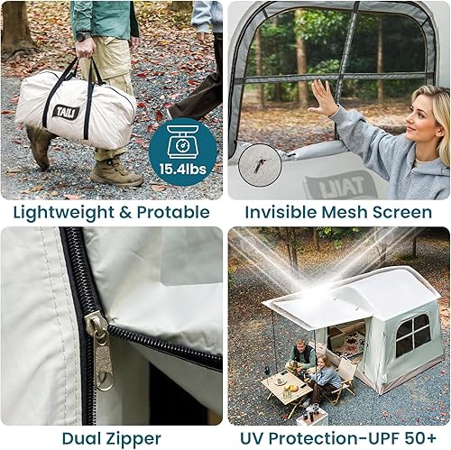 Miniatura 6 de TAILI Inflatable Blow Up Tent for Camping with Hand Pump for 2346 Person, Easy Setup Outdoor Inflatable Oxford Waterproof Air Tent House for Family