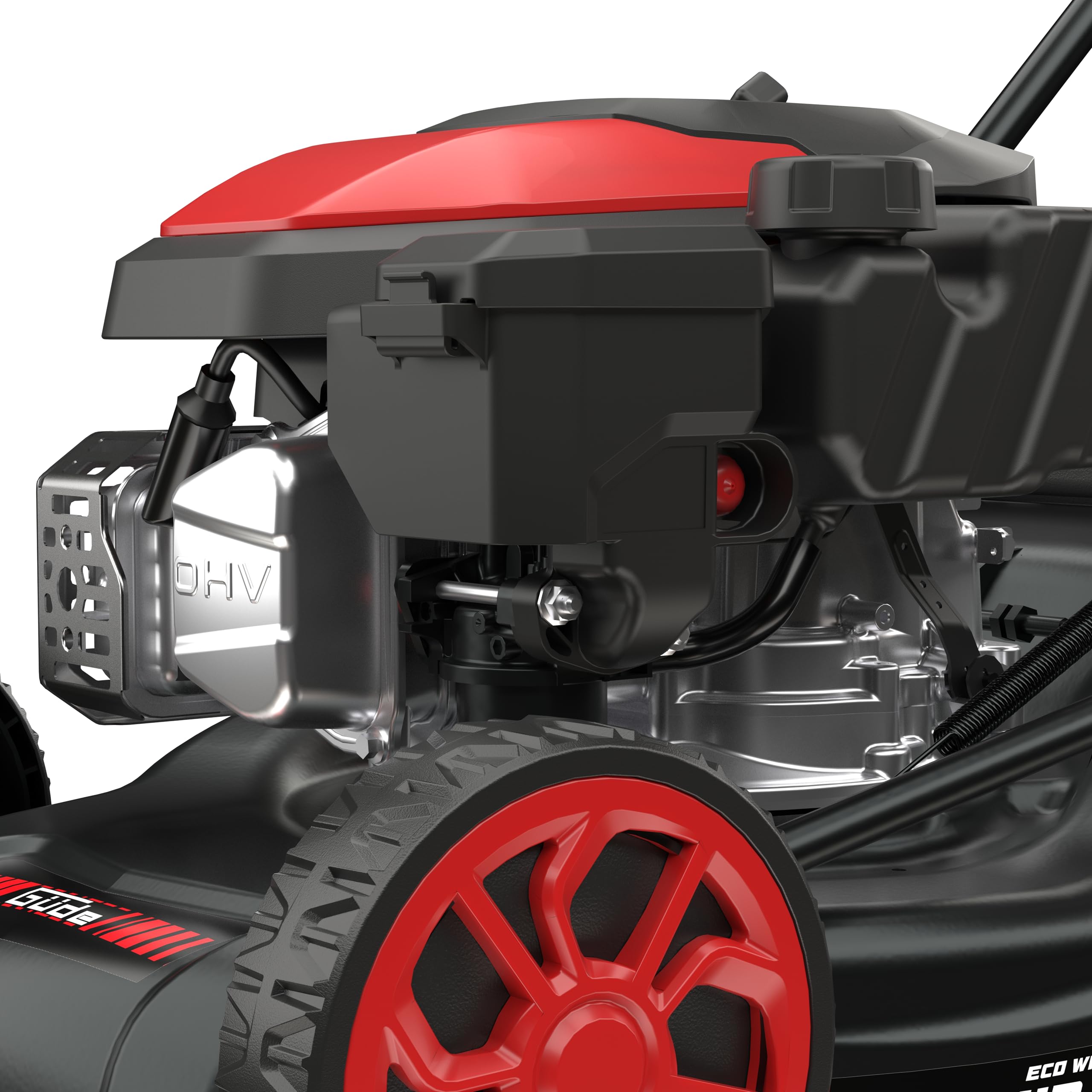 Güde EW 410-127 Eco Wheeler - Cortacésped de Gasolina, Motor de 4 Tiempos, cilindrada de 127 centímetros cúbicos, 2 kilovatios, 2,7 CV, Ancho de Corte de 41 centímetros, Ajuste de Altura de Corte de