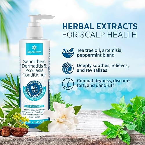 Miniatura 3 de Roycederm Champú para la psoriasis, champú para dermatitis seborreica, acondicionador, crema de tratamiento y crema facial