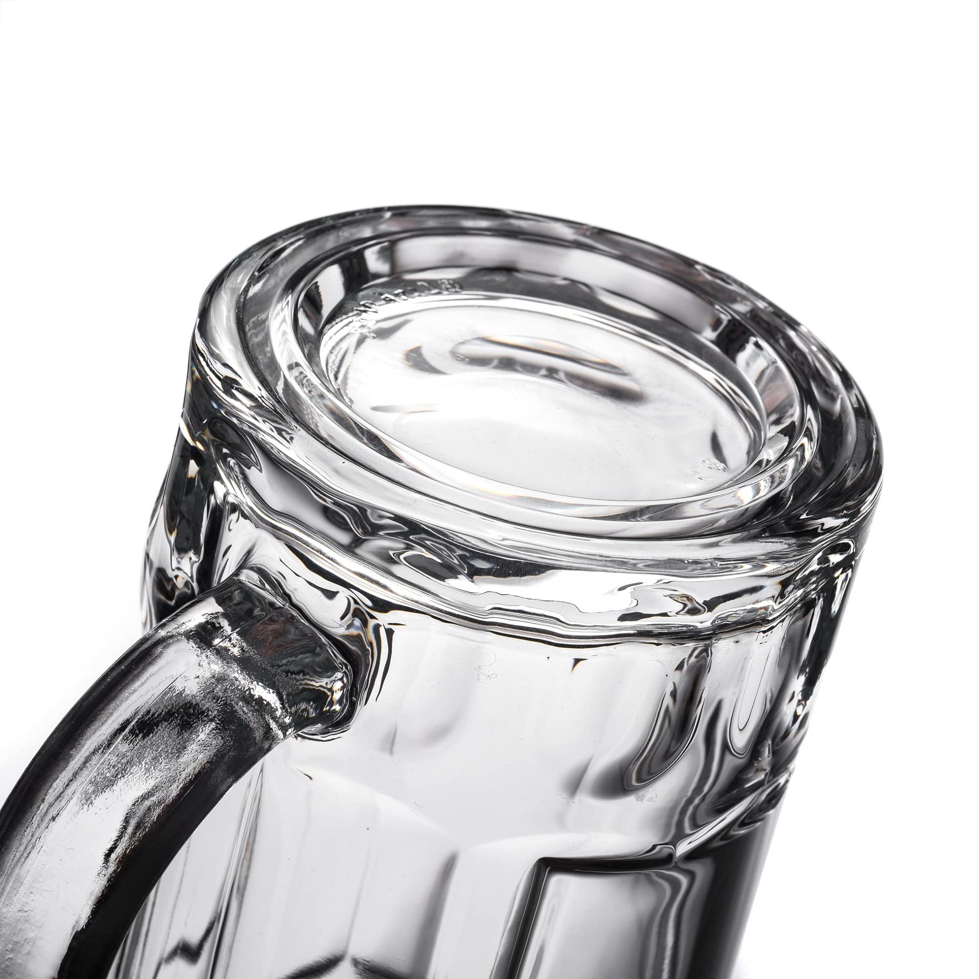 TUSAPAM 6 Pack Heavy Beer Mugs, Large Beer Glasses with Handle, 14 Ounce Glass Steins, Classic Beer Mug glasses Set