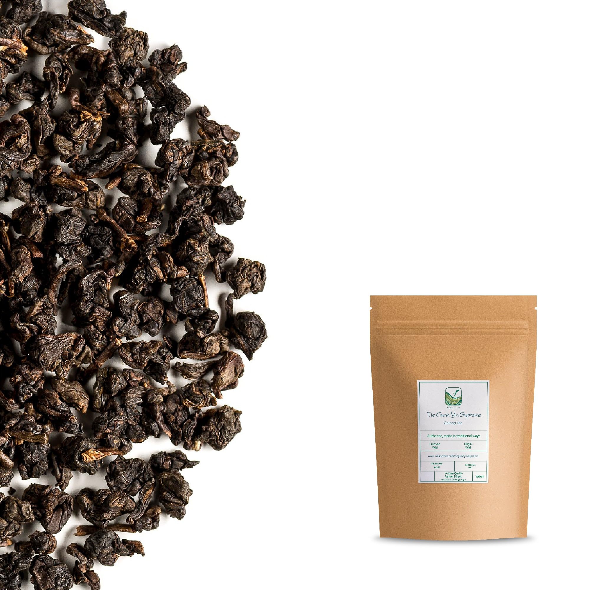 Thé Tie Guan Yin Torréfié Suprême - Montagne Alishan Taiwan | cultivé en haute altitude pour une liqueur ronde aux arômes de fruits mûrs