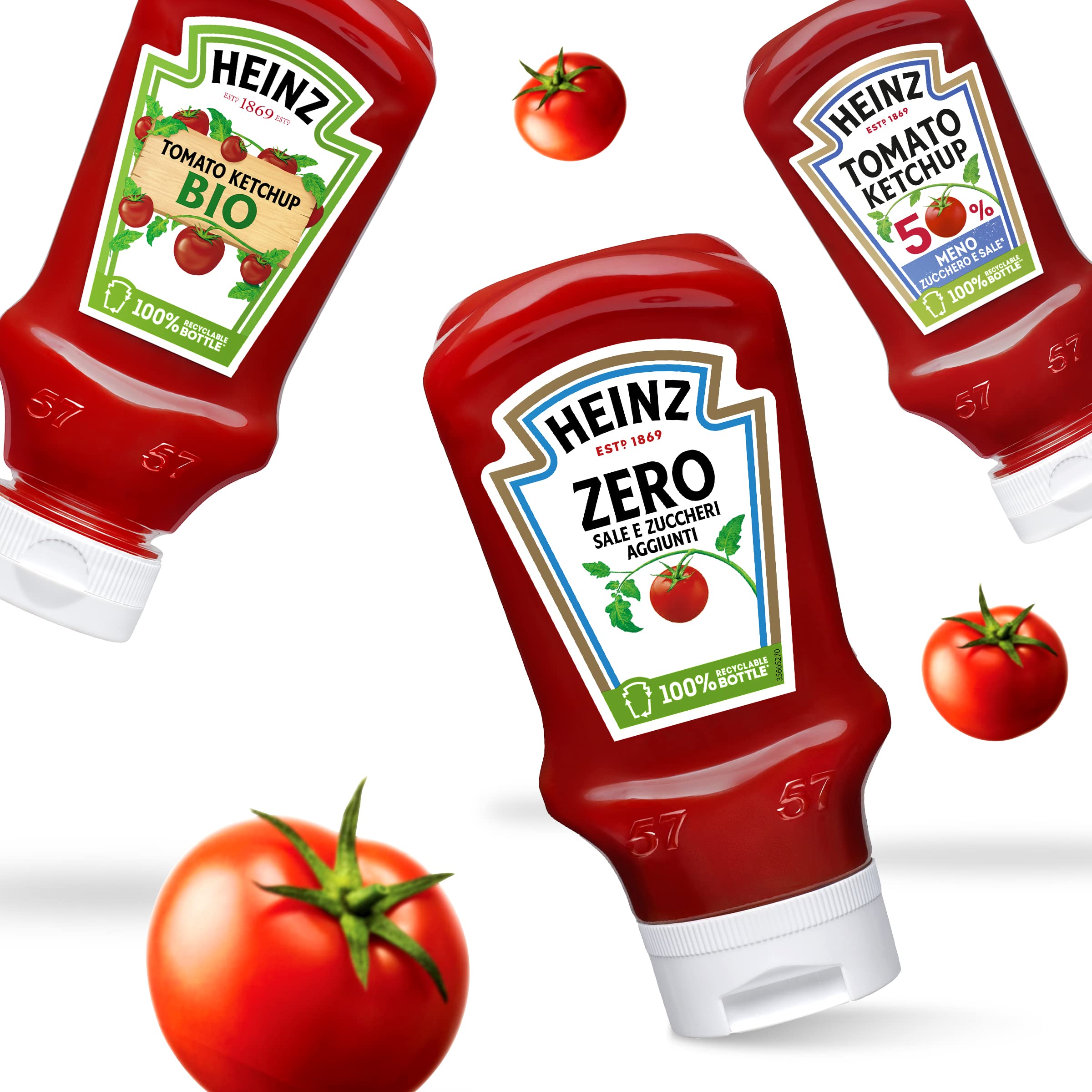 Heinz Tomato Ketchup Zero Sauce, 10 x 425 g