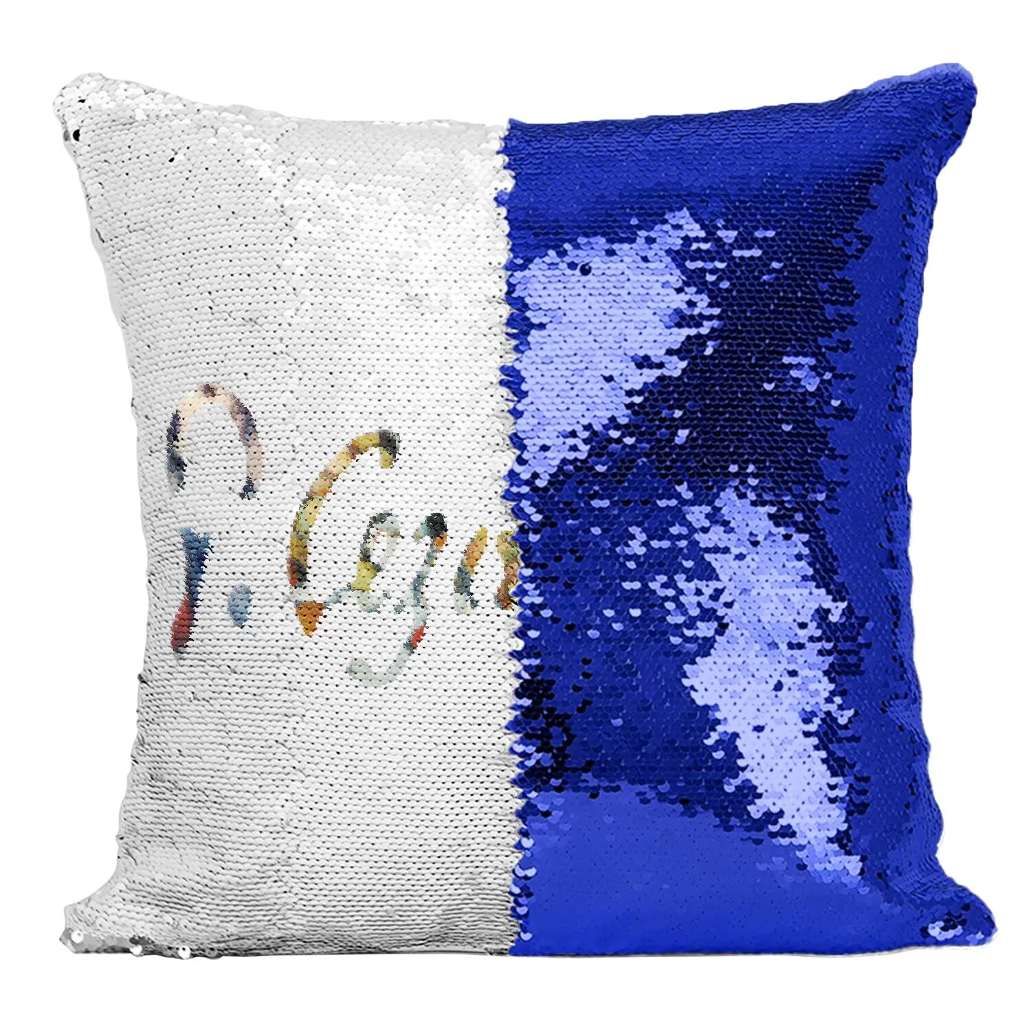 Coussin cadeau bleu Cézanne peinture célèbre pour anniversaire et crémaillère
