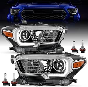 Amazon.com: SOCKIR Headlight Assembly Fit for 2016-2022 Toyota Tacoma w ...