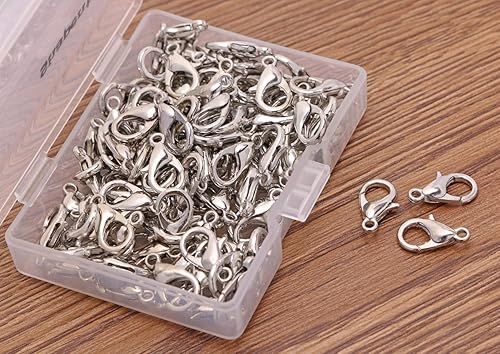 Miniatura 6 de Shapenty Broches de pinza de langosta de aleación de metal pequeño, clip de bricolaje, accesorios de búsqueda de joyas, gancho de sujeción, 0.472 in