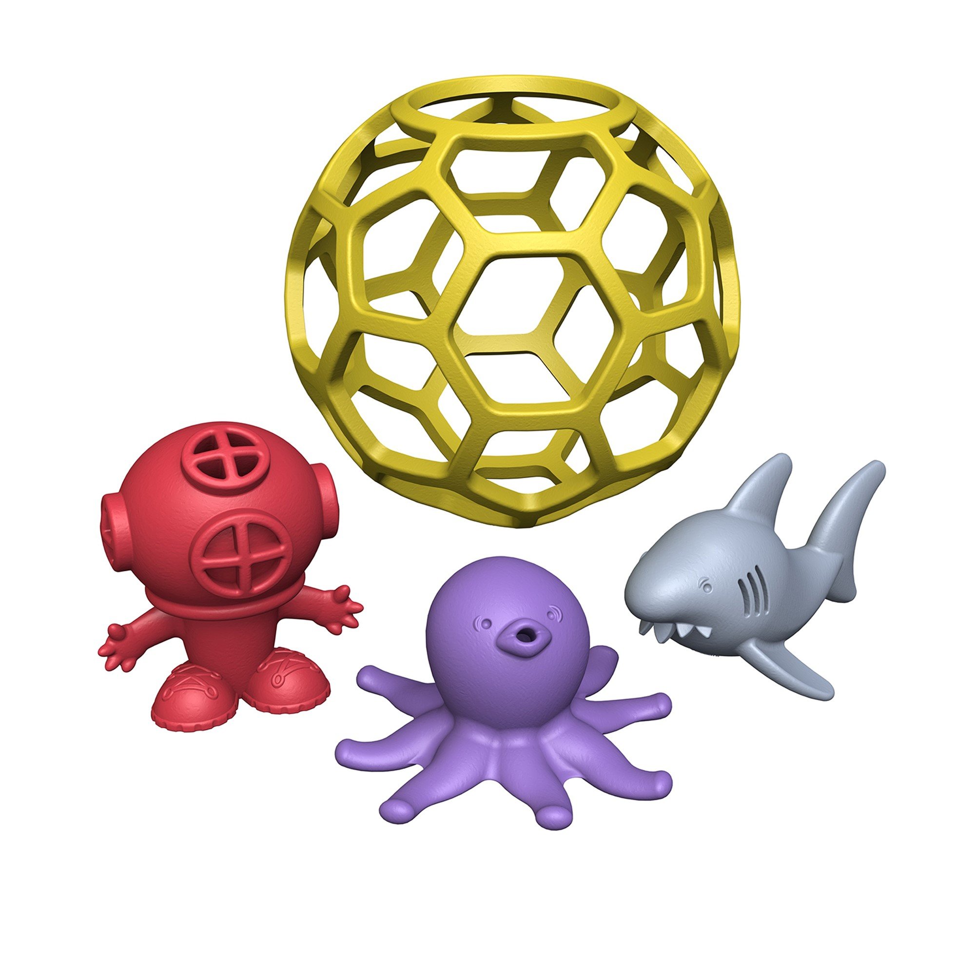 BeginAgainBathtub Ball Shark Tank, Great for Toddlers' Bathtime Adventures, Eco Friendly Natural Rubber Bathtub Toy (For Kids 2 and Up)