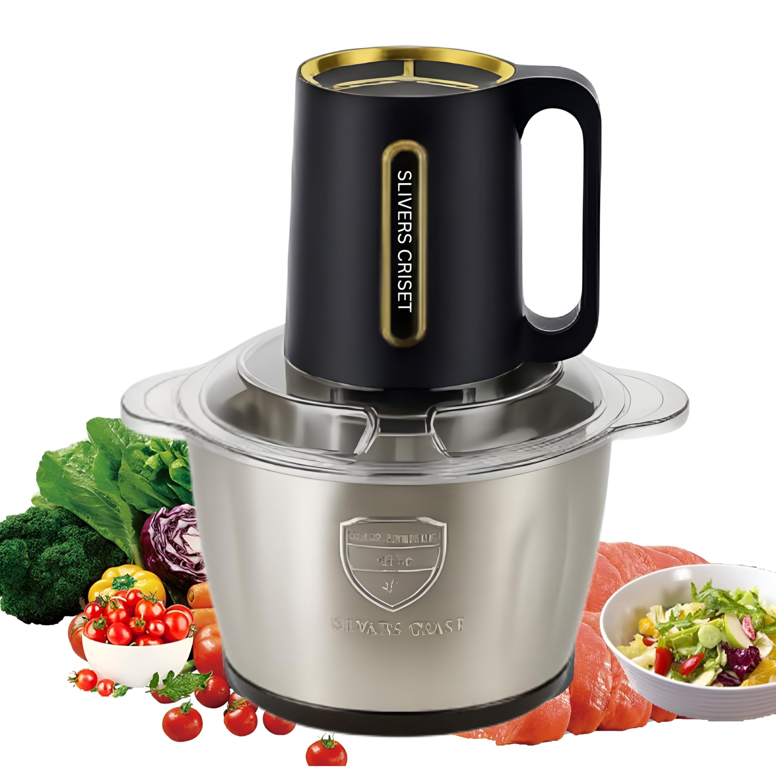 REMICH Multifunctional 3L Electric Meat Grinder – 500W High-Power Chopper with Steel Bowl, 4 Sharp Blades, 3-Speed Control & Safety Handle – Perfect for Grinding Meat, Veggies, Fruits & More-image-37
