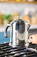 Vista 3 de Farberware Classic Yosemite - Percolador de café de acero inoxidable, 8 tazas, color plateado