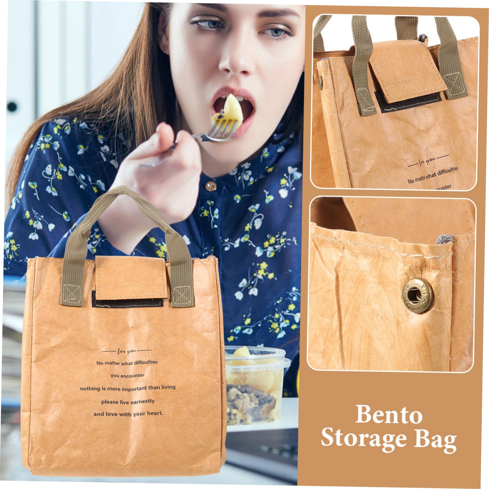 Zerodeko Caja De 4 Piezas Paquete De Hielo De Bolsa De Papel Bang Bolsas De Almuerzo De Papel para Niños Obrero Bolsa De Papel Bento Espesar Oficina Papel Kraft Especial Caja De Almacenaje
