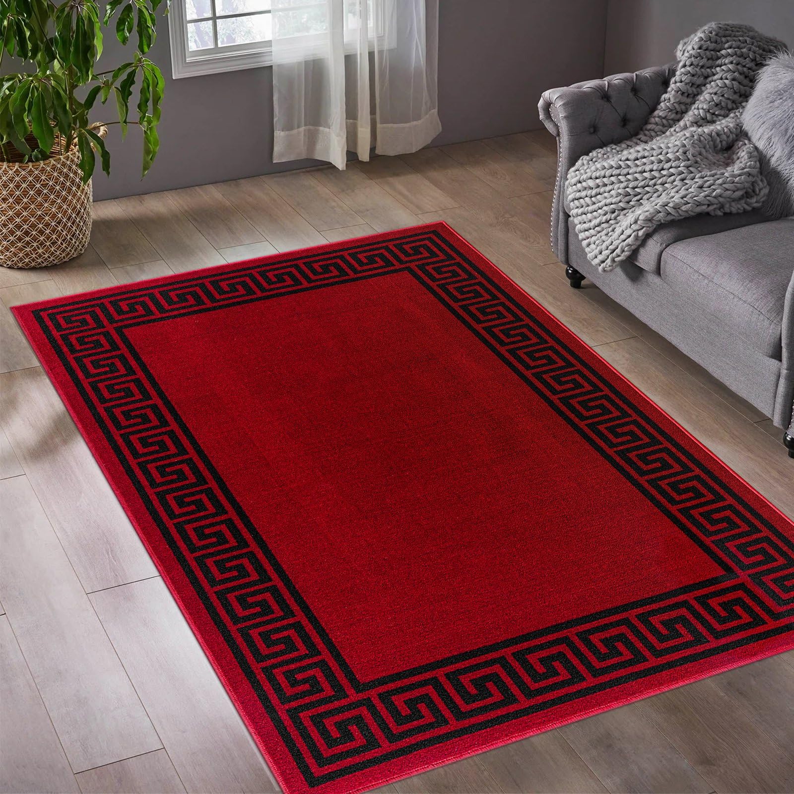renoazul® Carpet Runners for Hallways Non-Slip Long & Wide Heavy-Duty Plain | 80 x 300 cm Super Absorbent Indoor Stair Carpet and Kitchen Anti-slip Floor Mats - Greeky Rug - Grey & Black — view 115