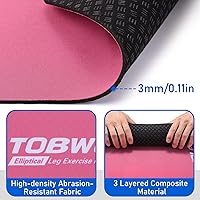 Vista 3 de TOBWOLF Non-Slip Workout Mat for Ellipse Leg Exerciser, Ellipse Machine Mat, Exercise Mat for Under Desk Ellipticals, Suitable for Electric Seated