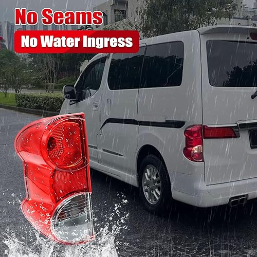 Miniatura 6 de XQSMWF Conjunto de luz trasera izquierda, lente roja transparente con bombillas compatible con Nissan NV200 Taxi 2013-2018# NI2800201 265553LM0A