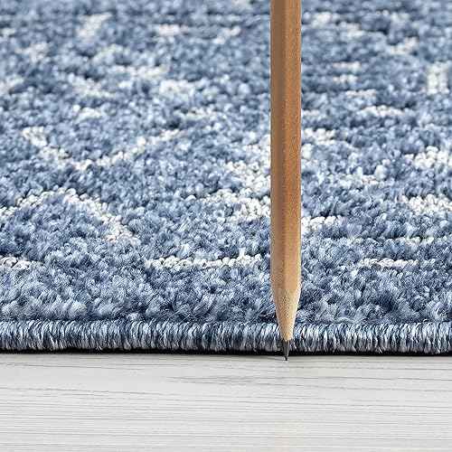 Miniatura 4 de Mabel - Alfombra de área azul de 5 x 7 pies, 5 x 7, alfombra de área para sala de estar, comedor, alfombra de dormitorio, alfombra de entrada
