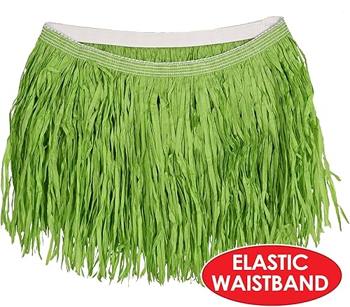 Miniatura 5 de Beistle Minifalda hula para mujer adulta para Luau niña, accesorio de disfraz de niña, verde, 16 x 36 de EE. UU