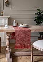 Vista 31 de ZeeMart Light Grey Table Runners 108 Inches Long, Burlap Linen Style Rustic Farmhouse Table Runner, Long Boho Dining Table Runner, 13x108 Inches