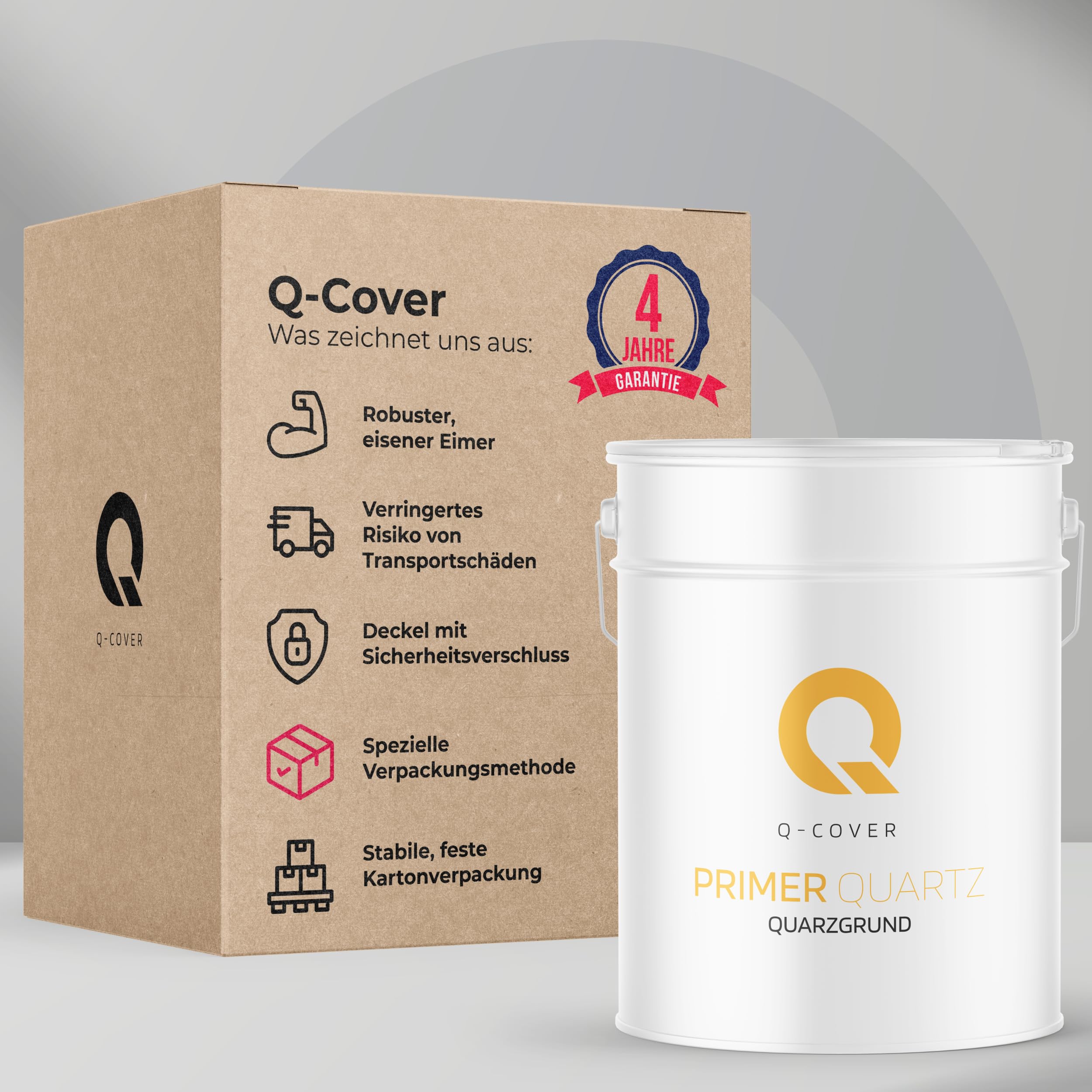 Quarzgrund für Dekorativer Putz mit Mica Dunkelgrau D912 15KG | Acrylatdispersion Grundiermittel Innen & Außen für Wände und Decken Grundierung Schutz Mosaikputz ca. 0,3-0,4 KG/m2