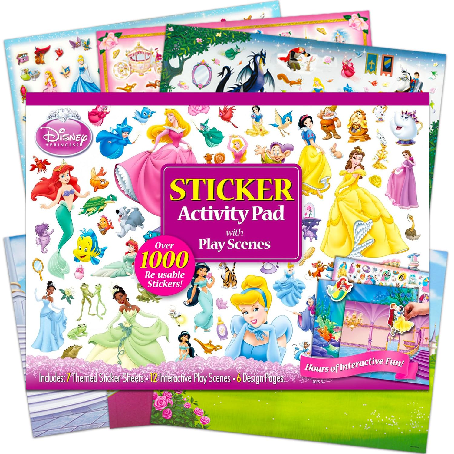 Disney Princess Giant Sticker Box Activity Set - Over 1000 Stickers Featuring Cinderella, Little Mermaid, Tangled, Belle and More (Disney Princess