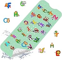 Vista 10 de XIYUNTE Tapete de Baño para Bebé para Tina Antideslizante Tapete de Baño para Niños - 40''x16'' Extra Largo Tapete de Bañera de Dibujos Animados