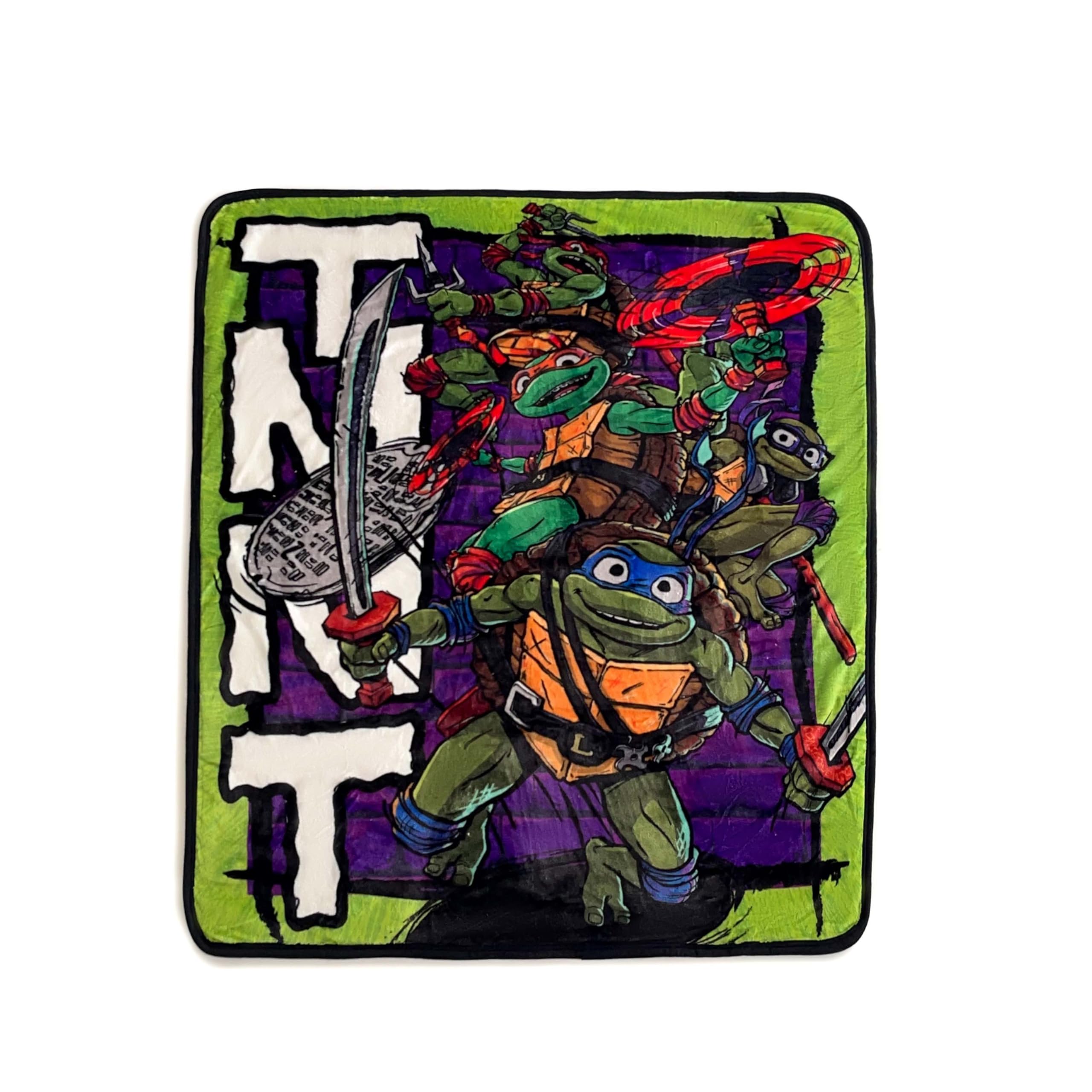 Northwest Teenage Mutant Ninja Turtles Silk Touch Sherpa Throw Blanket, 40