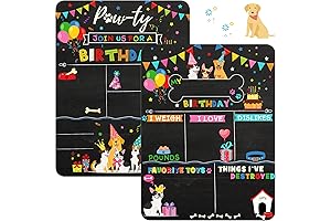 Dog Birthday Chalkboard Sign: Capture Your Puppy's Monthly Milestones