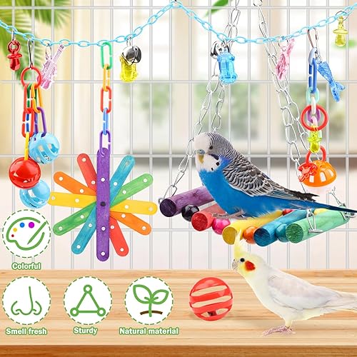 9 Pcs Parakeet Cockatiel Bird Toys — lifestyle photo