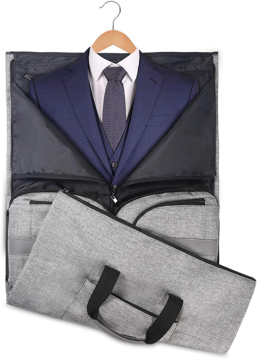 Torba podróżna Podręczna Torba Na Ubrania Duża Marynarska Garnitur Podróżna Weekendowa Z Etui Buty Dla Mężczyzn I Kobiet Wycieczka weekendowa(Grey)