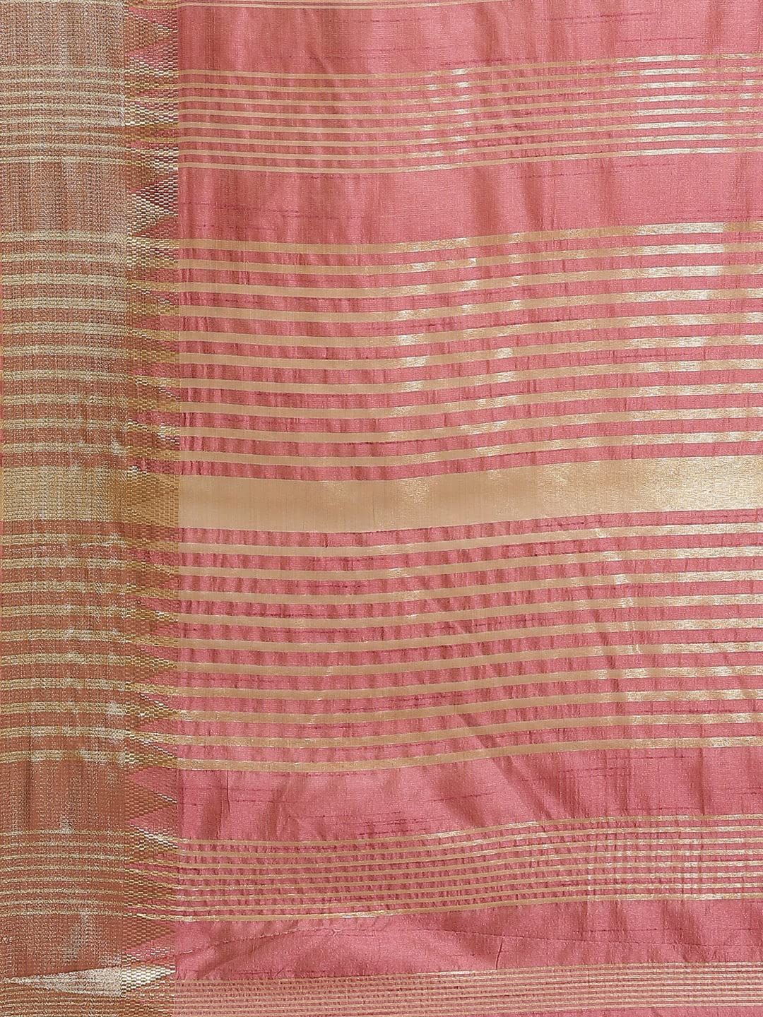 arriva fab Women's Kasavu Cotton Blend Saree With Blouse Piece (Riva1702__Pink) 3