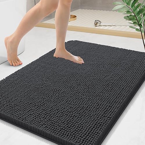 Miniatura 103 de Arotive Alfombras de Baño 30x20, Alfombras de Baño de Chenilla Shaggy Extra Suaves y Absorbentes, Lavables a Máquina con Respaldo de Goma